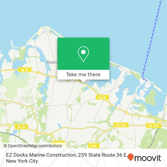 Mapa de EZ Docks Marine Construction, 259 State Route 36 E