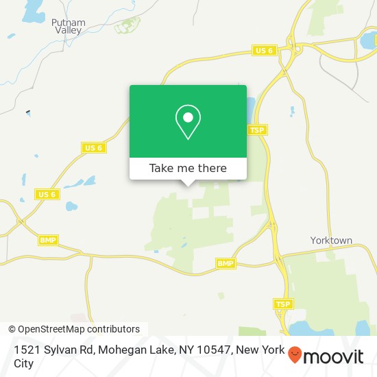 1521 Sylvan Rd, Mohegan Lake, NY 10547 map