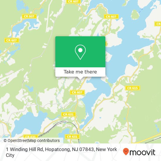 Mapa de 1 Winding Hill Rd, Hopatcong, NJ 07843