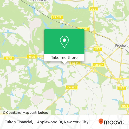 Fulton Financial, 1 Applewood Dr map