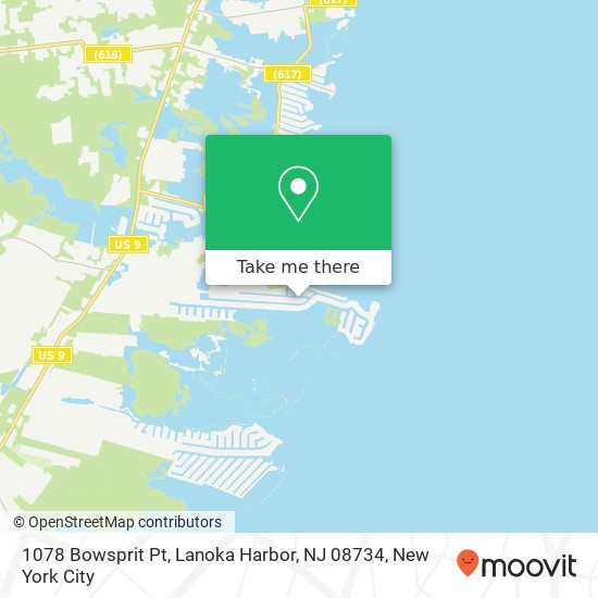 Mapa de 1078 Bowsprit Pt, Lanoka Harbor, NJ 08734