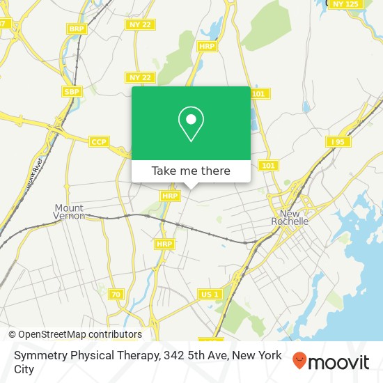 Symmetry Physical Therapy, 342 5th Ave map