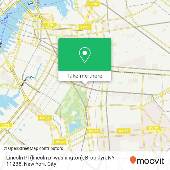 Lincoln Pl (lincoln pl washington), Brooklyn, NY 11238 map