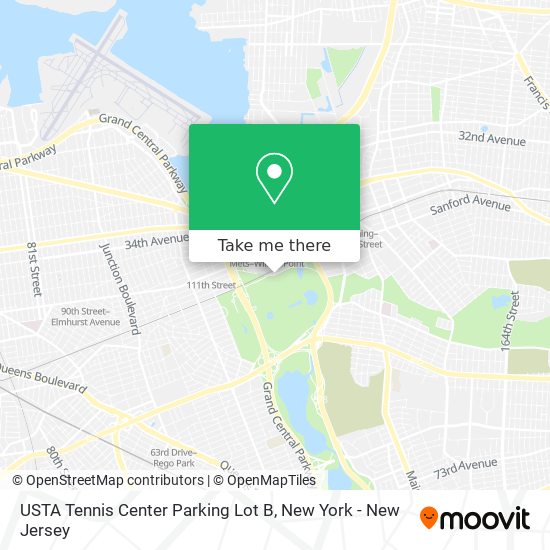 Mapa de USTA Tennis Center Parking Lot B