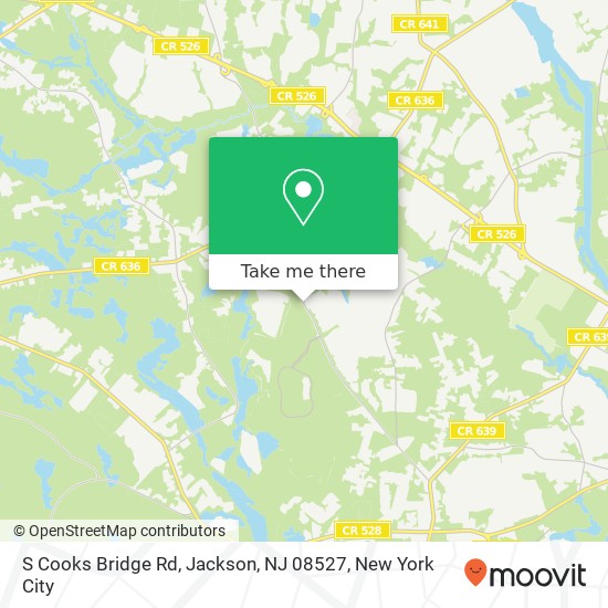 Mapa de S Cooks Bridge Rd, Jackson, NJ 08527