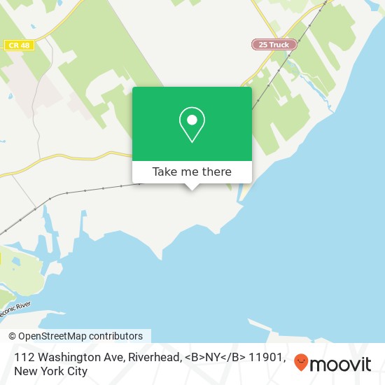 Mapa de 112 Washington Ave, Riverhead, <B>NY< / B> 11901