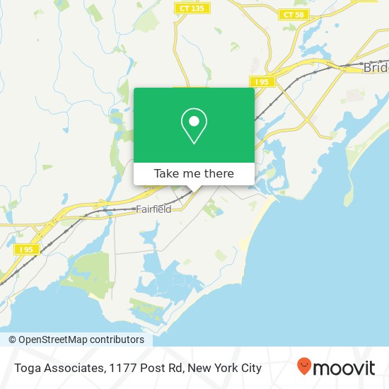 Toga Associates, 1177 Post Rd map