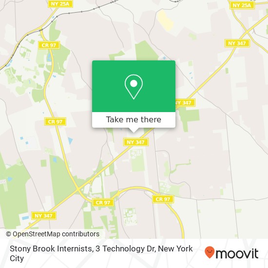 Mapa de Stony Brook Internists, 3 Technology Dr
