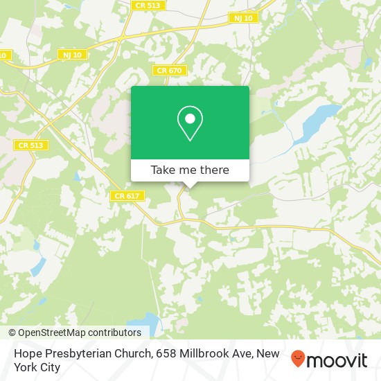 Mapa de Hope Presbyterian Church, 658 Millbrook Ave