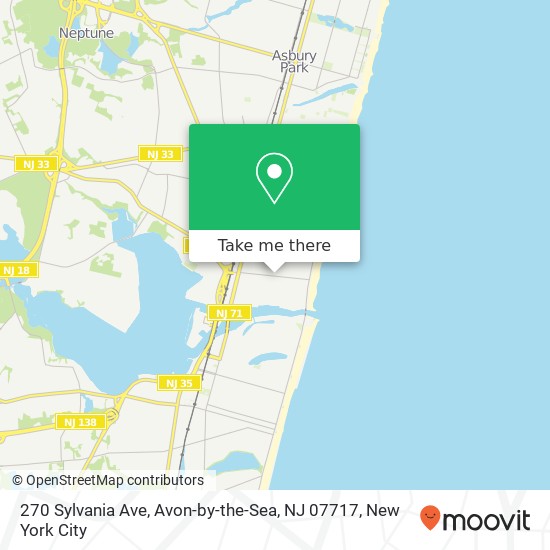 270 Sylvania Ave, Avon-by-the-Sea, NJ 07717 map