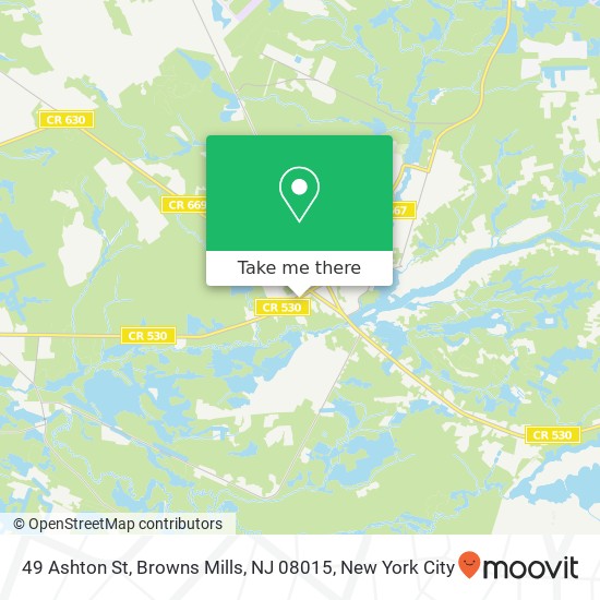 Mapa de 49 Ashton St, Browns Mills, NJ 08015