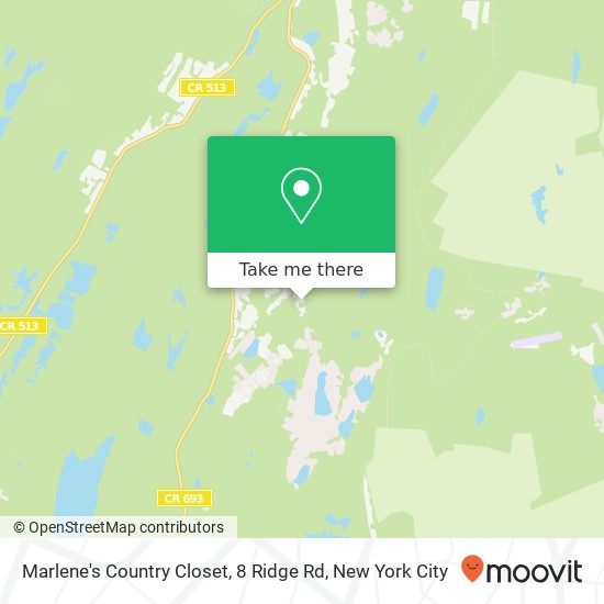 Mapa de Marlene's Country Closet, 8 Ridge Rd