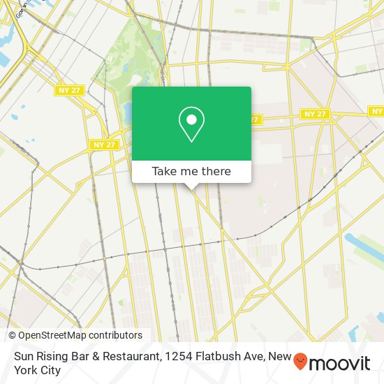 Sun Rising Bar & Restaurant, 1254 Flatbush Ave map