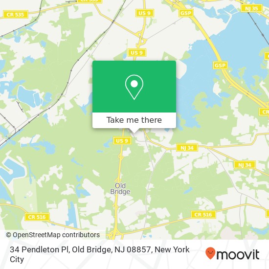 34 Pendleton Pl, Old Bridge, NJ 08857 map