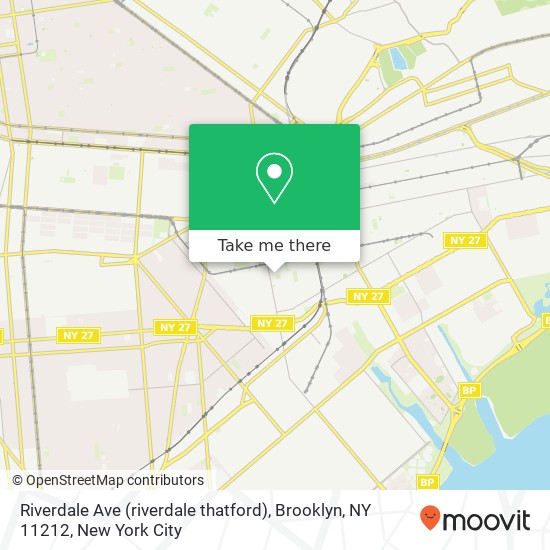Riverdale Ave (riverdale thatford), Brooklyn, NY 11212 map