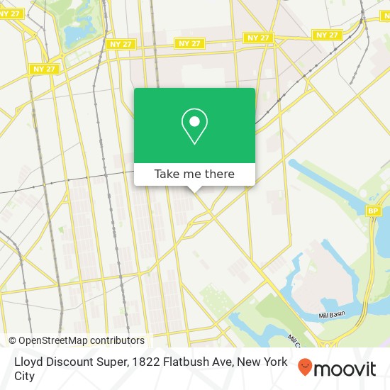 Mapa de Lloyd Discount Super, 1822 Flatbush Ave