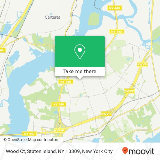 Mapa de Wood Ct, Staten Island, NY 10309