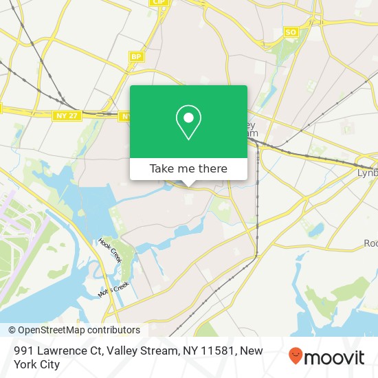 991 Lawrence Ct, Valley Stream, NY 11581 map