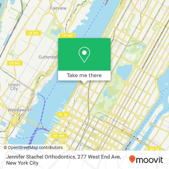 Mapa de Jennifer Stachel Orthodontics, 277 West End Ave