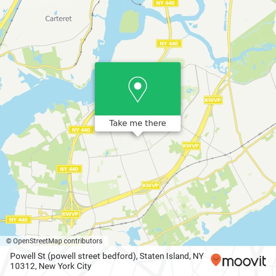 Mapa de Powell St (powell street bedford), Staten Island, NY 10312