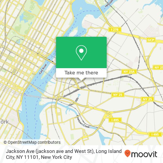 Jackson Ave (jackson ave and West St), Long Island City, NY 11101 map