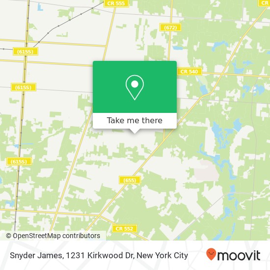 Snyder James, 1231 Kirkwood Dr map