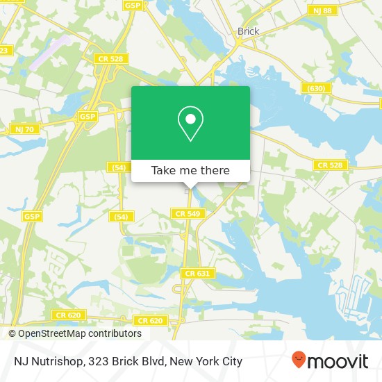 NJ Nutrishop, 323 Brick Blvd map