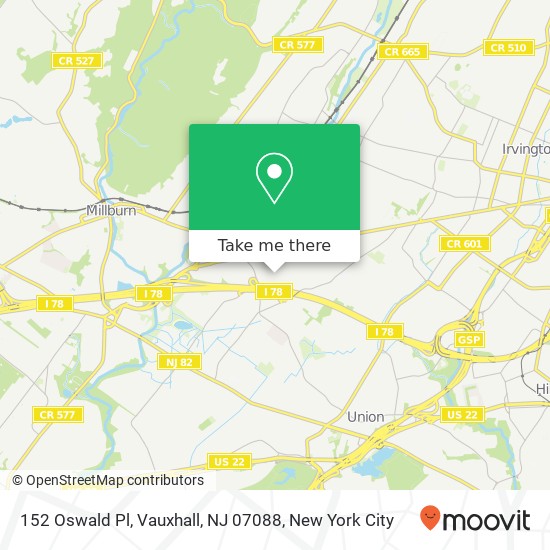 152 Oswald Pl, Vauxhall, NJ 07088 map