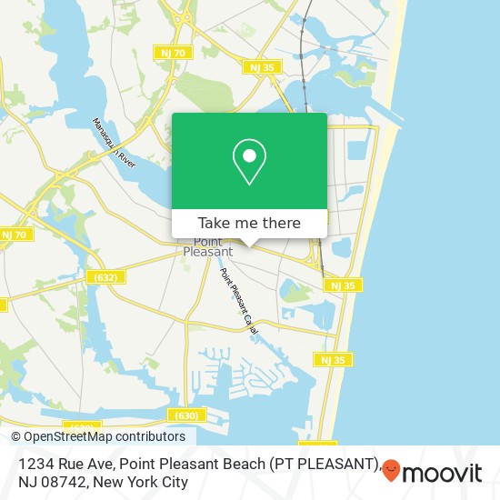 1234 Rue Ave, Point Pleasant Beach (PT PLEASANT), NJ 08742 map