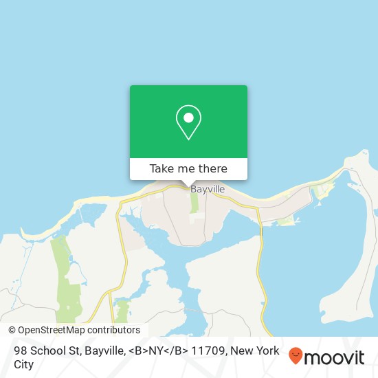 Mapa de 98 School St, Bayville, <B>NY< / B> 11709