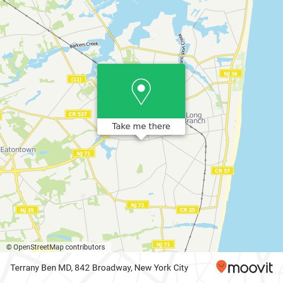 Terrany Ben MD, 842 Broadway map