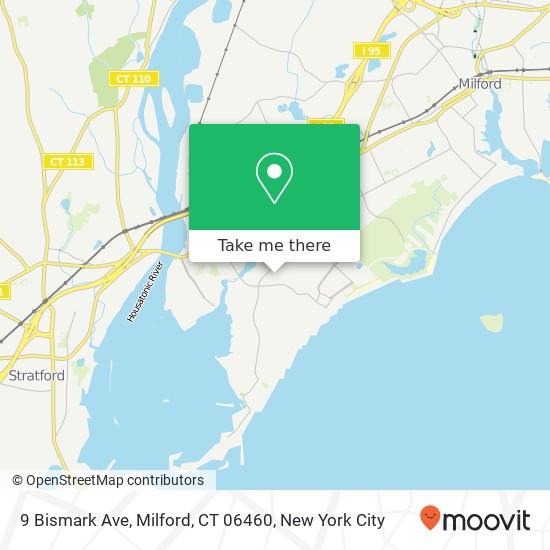Mapa de 9 Bismark Ave, Milford, CT 06460
