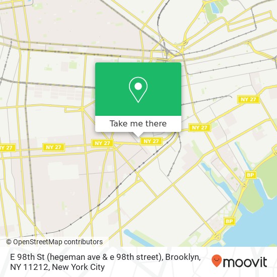 E 98th St (hegeman ave & e 98th street), Brooklyn, NY 11212 map