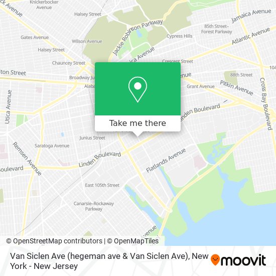 Mapa de Van Siclen Ave (hegeman ave & Van Siclen Ave)