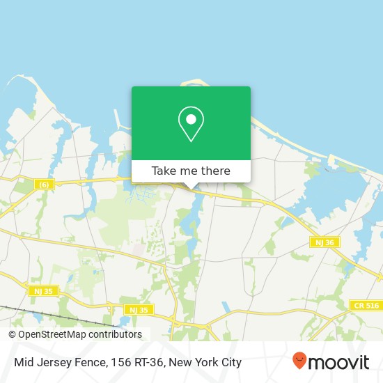 Mapa de Mid Jersey Fence, 156 RT-36