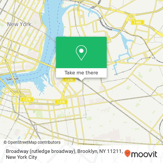 Broadway (rutledge broadway), Brooklyn, NY 11211 map