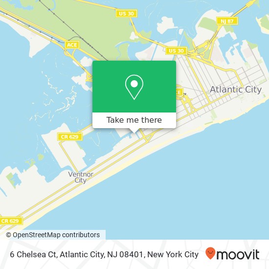 6 Chelsea Ct, Atlantic City, NJ 08401 map