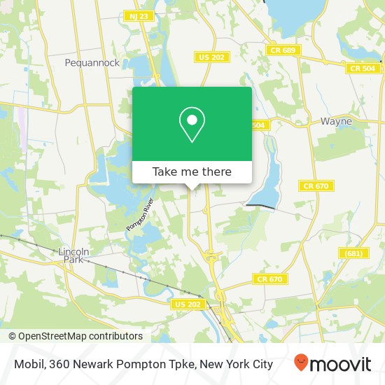 Mapa de Mobil, 360 Newark Pompton Tpke