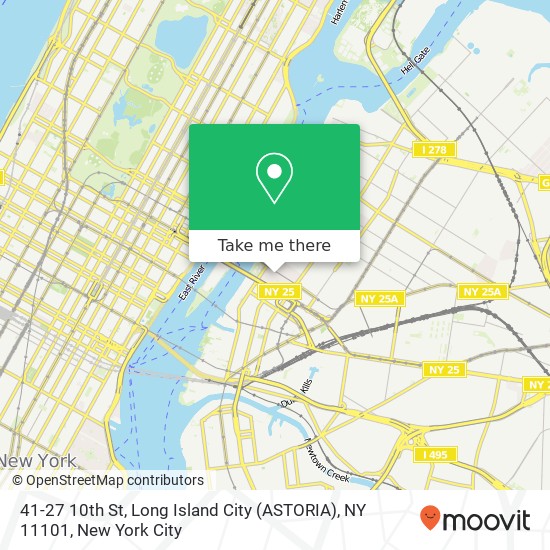 Mapa de 41-27 10th St, Long Island City (ASTORIA), NY 11101