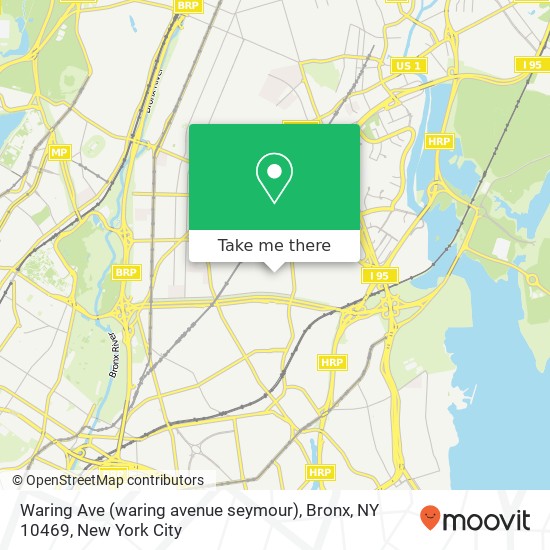 Mapa de Waring Ave (waring avenue seymour), Bronx, NY 10469