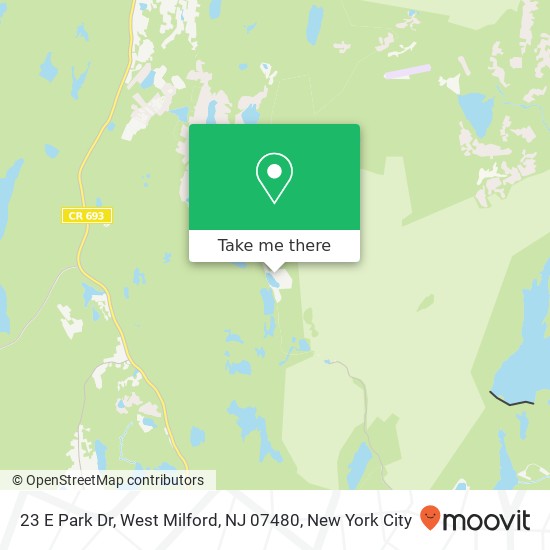 Mapa de 23 E Park Dr, West Milford, NJ 07480