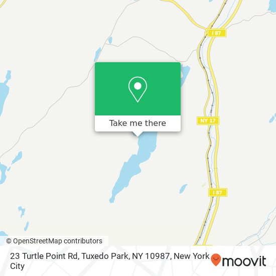 Mapa de 23 Turtle Point Rd, Tuxedo Park, NY 10987