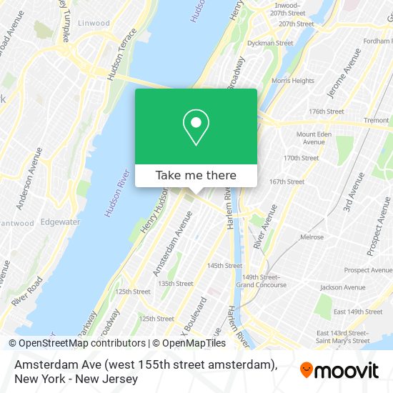 Mapa de Amsterdam Ave (west 155th street amsterdam)