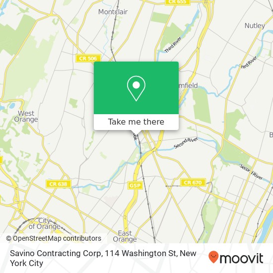 Mapa de Savino Contracting Corp, 114 Washington St