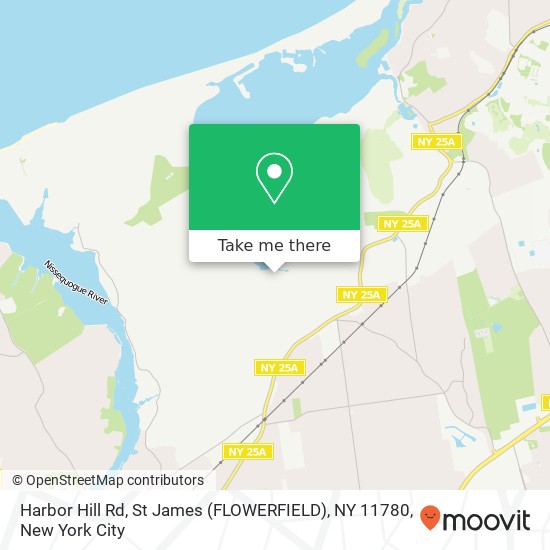 Mapa de Harbor Hill Rd, St James (FLOWERFIELD), NY 11780