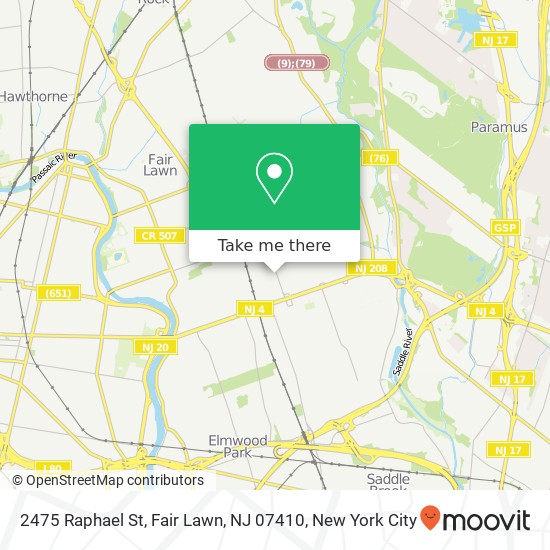 2475 Raphael St, Fair Lawn, NJ 07410 map