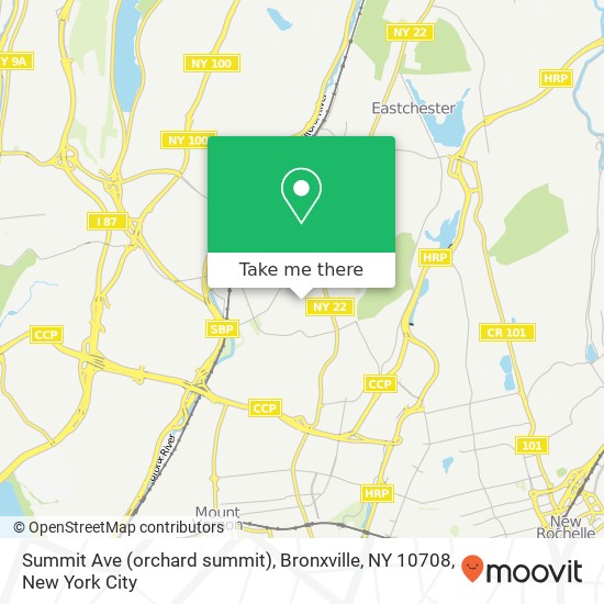 Summit Ave (orchard summit), Bronxville, NY 10708 map