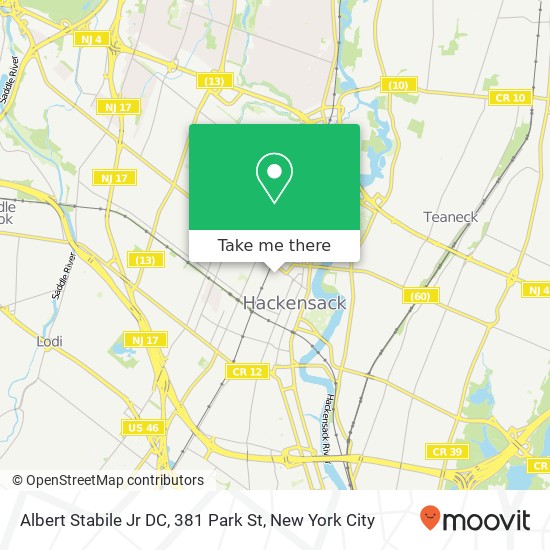 Mapa de Albert Stabile Jr DC, 381 Park St