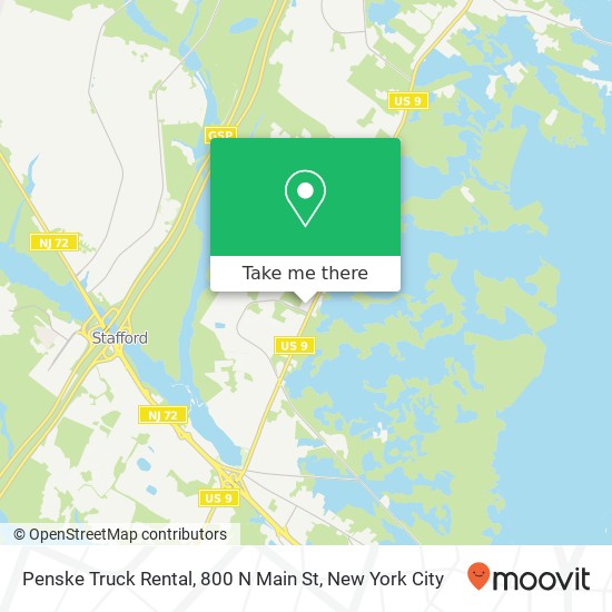 Penske Truck Rental, 800 N Main St map