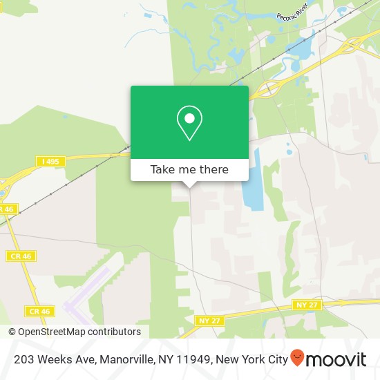 203 Weeks Ave, Manorville, NY 11949 map